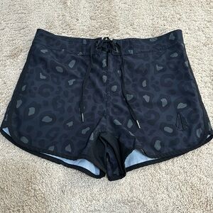 Mens Tachuntfish Dark Leopard Print Shorts